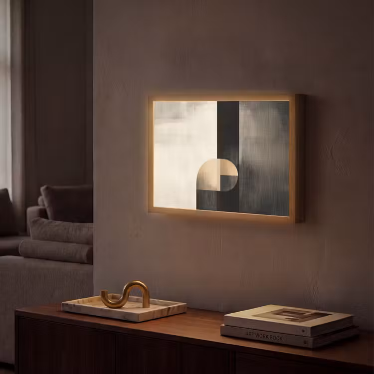 Vormen - Modern - Zwart Light Box met batterij (Wandlamp) middel -sfeer1
