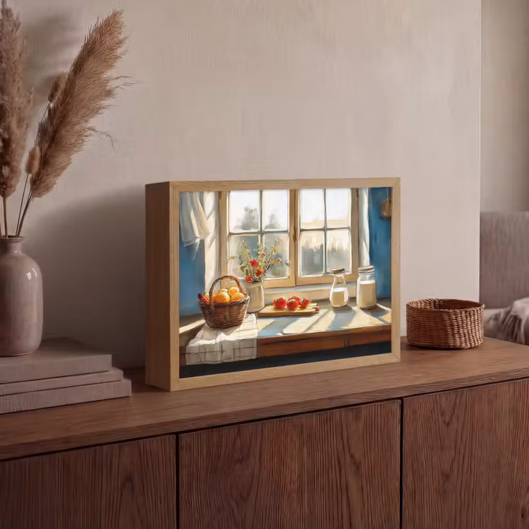 Stilleven - Keuken - Doorkijk - Vintage Light Box met batterij (Wandlamp) middel -sfeer2