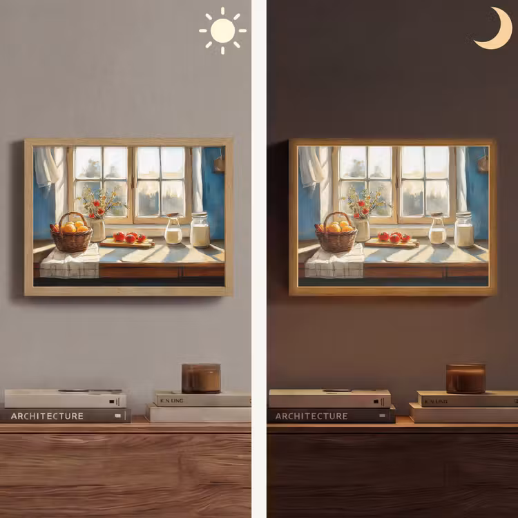 Stilleven - Keuken - Doorkijk - Vintage Light Box met batterij (Wandlamp) middel -sfeer3