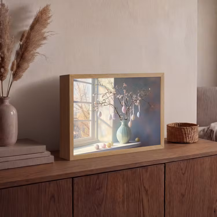 Stilleven - Vaas - Paastak Light Box met batterij (Wandlamp) middel -sfeer2