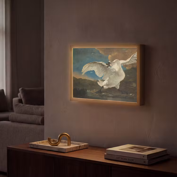 Zwaan - Oude meesters - Jan Asselijn Light Box met batterij (Wandlamp) middel -sfeer1