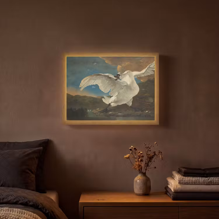 Zwaan - Oude meesters - Jan Asselijn Light Box met batterij (Wandlamp) middel -sfeer4