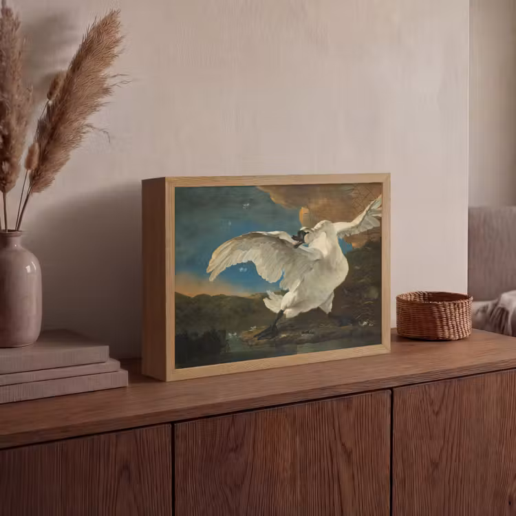 Zwaan - Oude meesters - Jan Asselijn Light Box met batterij (Wandlamp) middel -sfeer2
