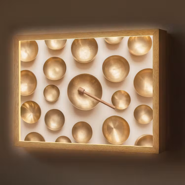 Symmetrisch - Goud - Brons - Balans Light Box met batterij (Wandlamp) middel -z3d_website