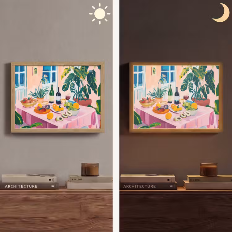Tafel - Wijn - Fruit Light Box met batterij (Wandlamp) middel -sfeer3