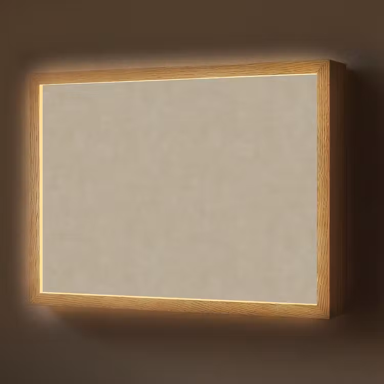 Taupekleur - Gewolkt textuur - Natuurlijk Light Box met batterij (Wandlamp) middel 907 -z3d_website
