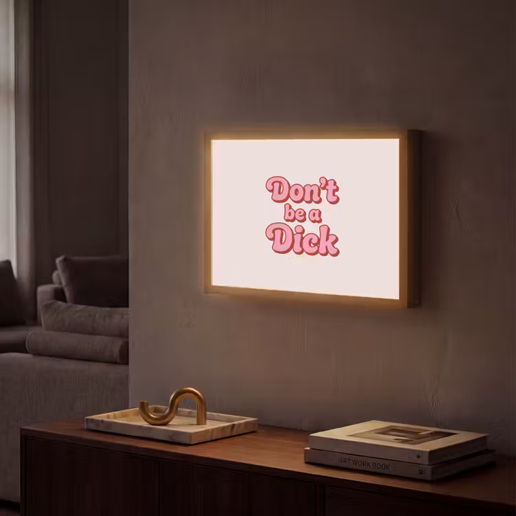 Tekst - Boodschap - Roze Light Box met batterij (Wandlamp) middel -sfeer1