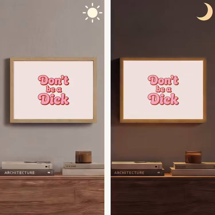 Tekst - Boodschap - Roze Light Box met batterij (Wandlamp) middel -sfeer3