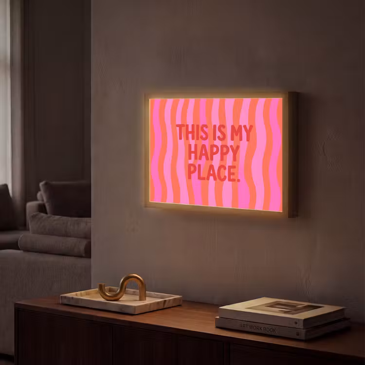 Tekst - Modern - Kleurrijk Light Box met batterij (Wandlamp) middel -sfeer1
