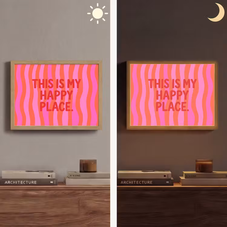 Tekst - Modern - Kleurrijk Light Box met batterij (Wandlamp) middel -sfeer3