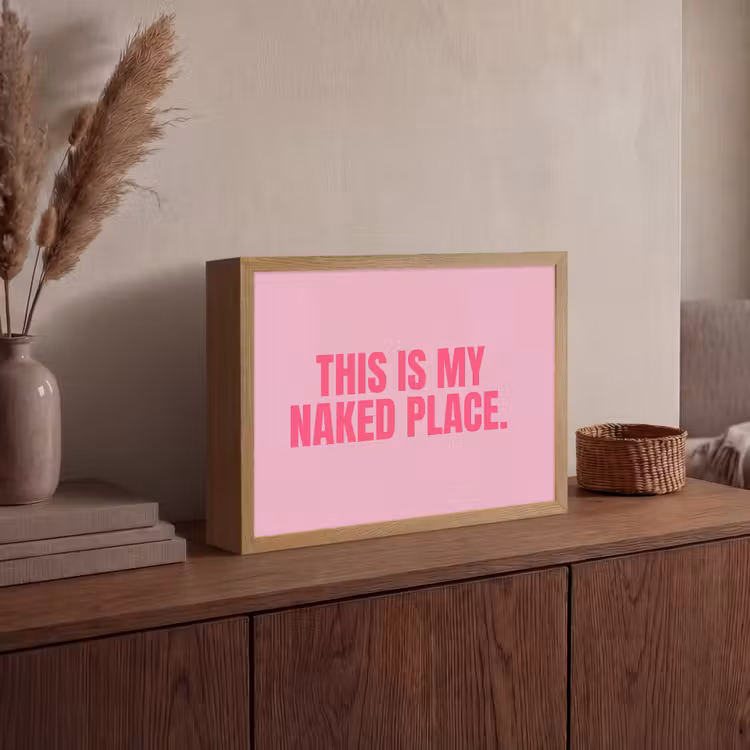 Tekst - Modern - Roze Light Box met batterij (Wandlamp) middel -sfeer2