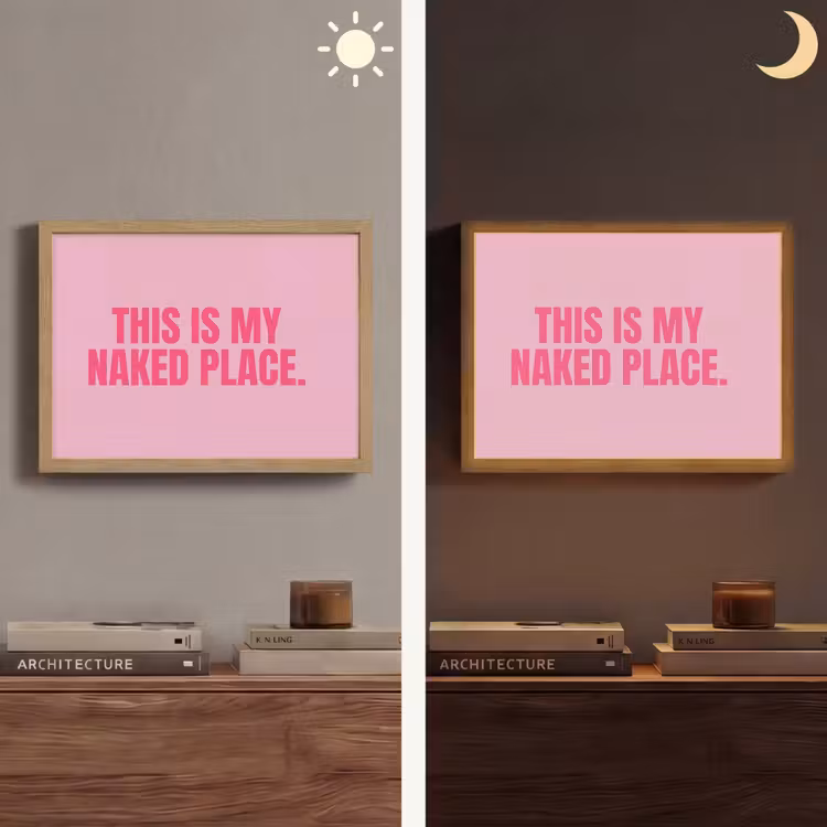 Tekst - Modern - Roze Light Box met batterij (Wandlamp) middel -sfeer3