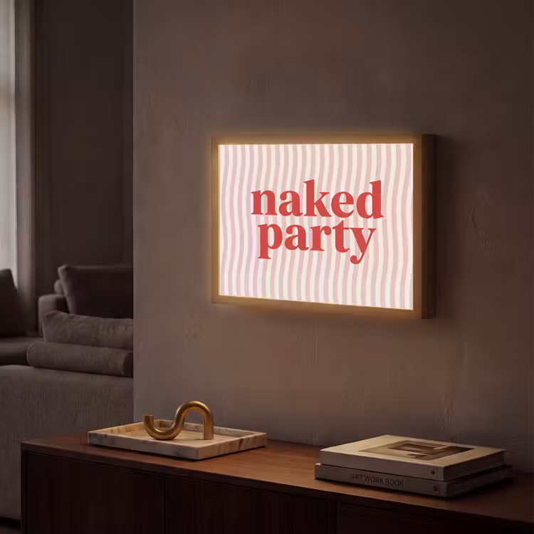 Tekst - Modern - Strepen Light Box met batterij (Wandlamp) middel -sfeer1