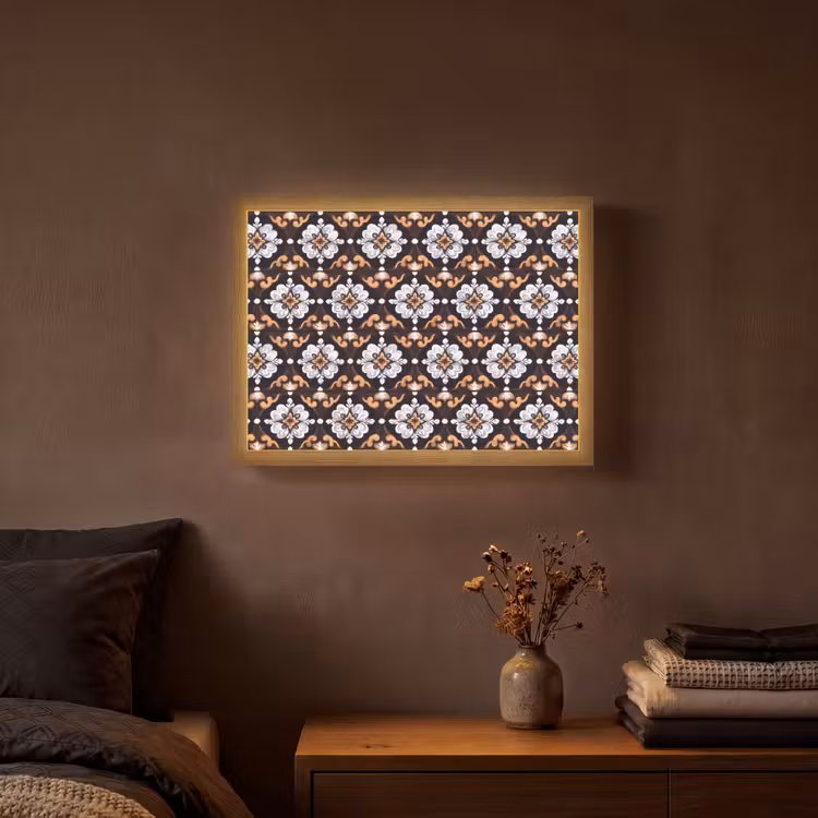 traditioneel - Element - Kleurrijk Light Box met batterij (Wandlamp) middel 907 -sfeer4