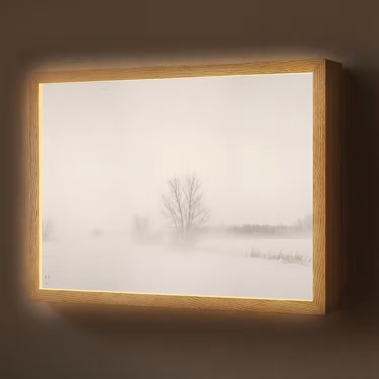 Boom - Mist - Sneeuw - Winter - Minimalistisch Light Box met batterij (Wandlamp) middel -z3d_website