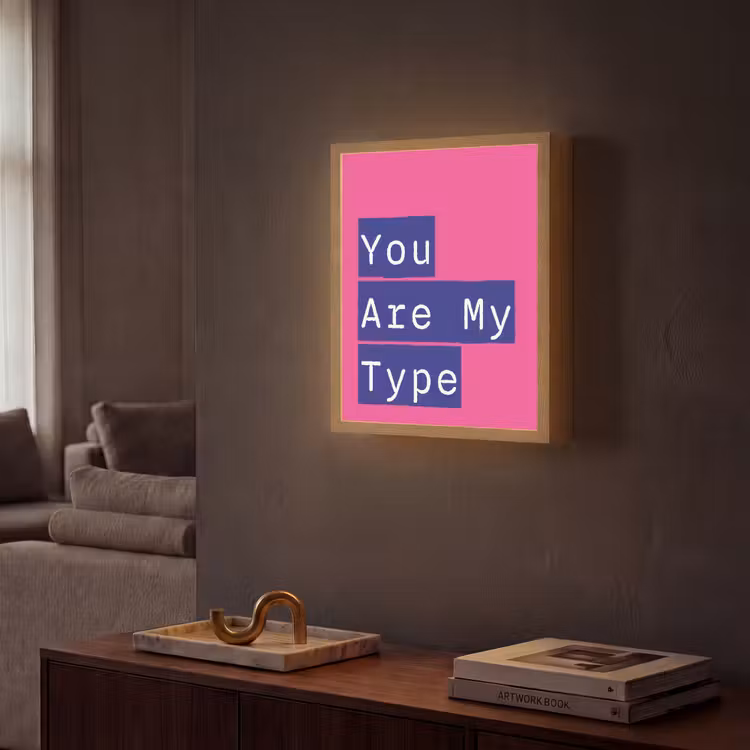Valentijn - Tekst - Love Light Box met batterij (Wandlamp) middel -sfeer1