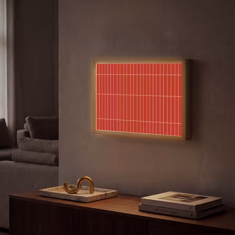 Verticaal - Wandtegel - Helderrood Light Box met batterij (Wandlamp) middel 907 -sfeer1