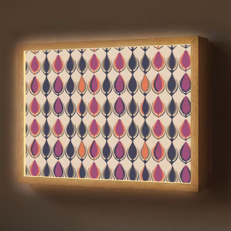 Vintage - Retro - Kleurrijk Light Box met batterij (Wandlamp) middel 907 -z3d_website