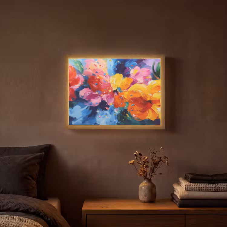 Golvend - Energie - warm Light Box met batterij (Wandlamp) middel -sfeer4