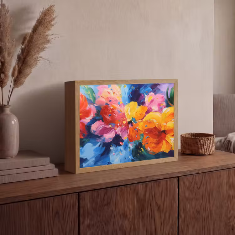 Golvend - Energie - warm Light Box met batterij (Wandlamp) middel -sfeer2