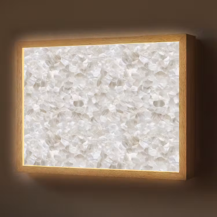 Wit - Penseelstreken - Reliëfeffect Light Box met batterij (Wandlamp) middel 907 -z3d_website