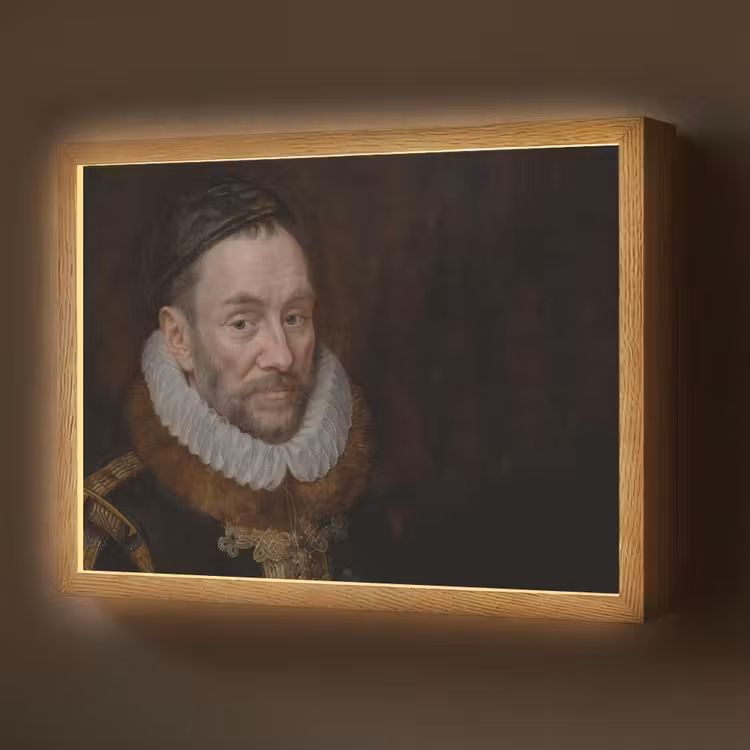 Willem van Oranje - Schilderij - Oude meesters - Kunst Light Box met batterij (Wandlamp) middel -z3d_website