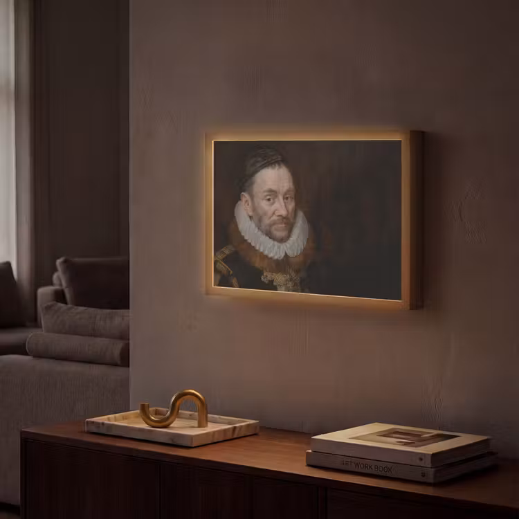 Willem van Oranje - Schilderij - Oude meesters - Kunst Light Box met batterij (Wandlamp) middel -sfeer1