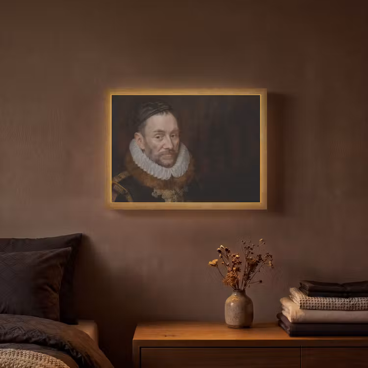 Willem van Oranje - Schilderij - Oude meesters - Kunst Light Box met batterij (Wandlamp) middel -sfeer4