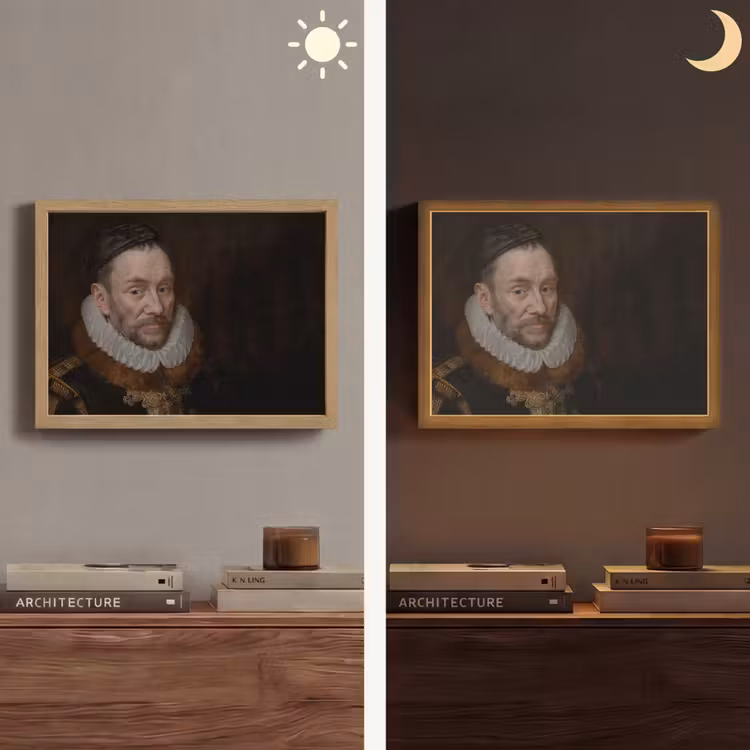 Willem van Oranje - Schilderij - Oude meesters - Kunst Light Box met batterij (Wandlamp) middel -sfeer3