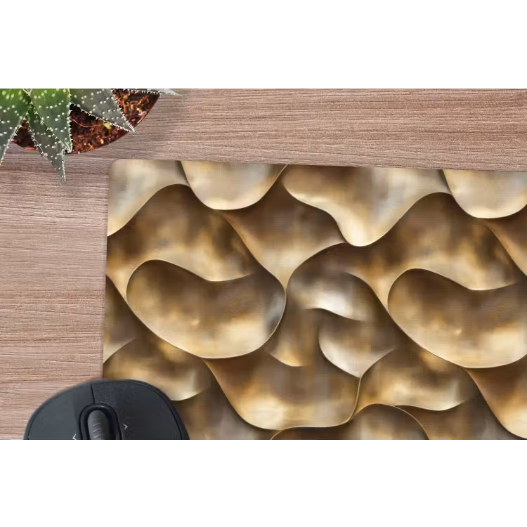 Abstract - Antiek - Goud muismat rubber klein 262 -closeup