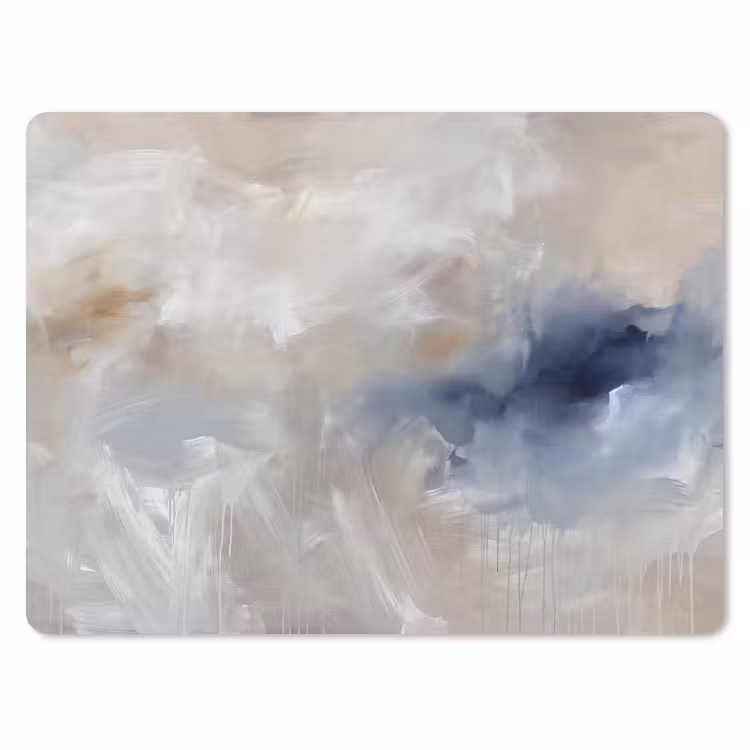 Abstract - Wolken - Sfeer - Modern - Beige muismat rubber klein -3d