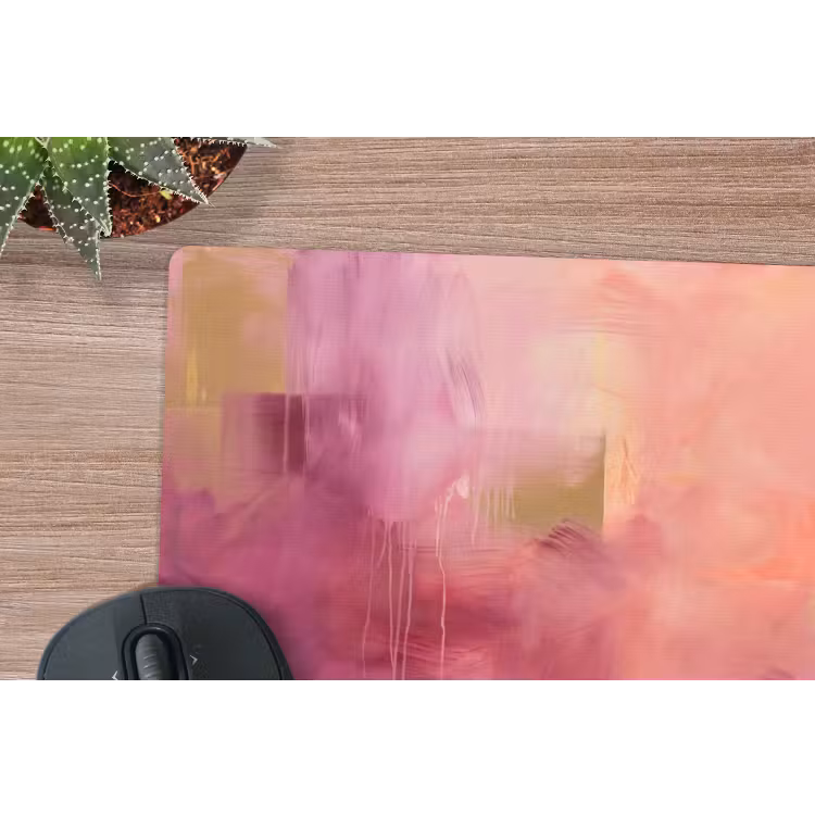 Abstract - Kleuren - Modern - Roze - Paars muismat rubber klein -closeup