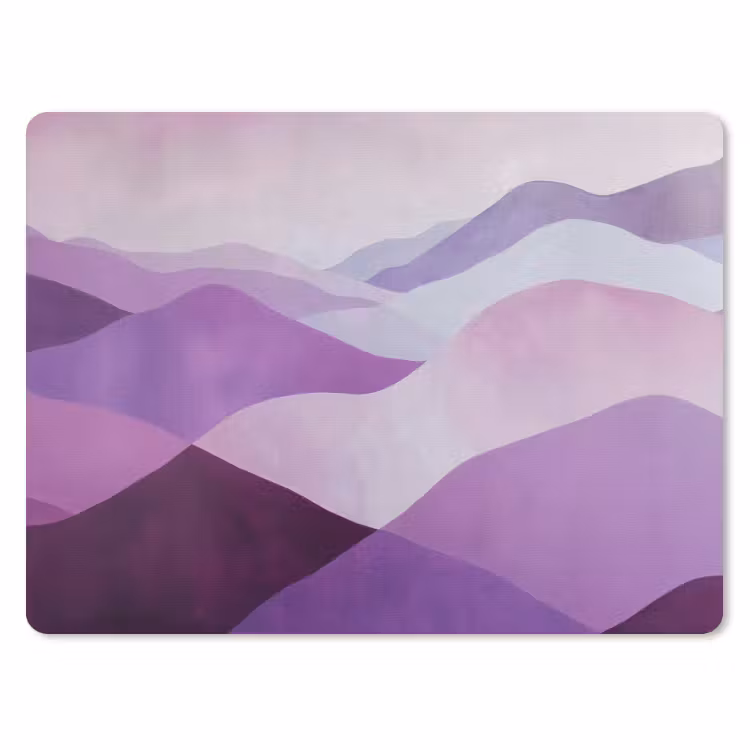 Abstract - Heuvels - Landschap - Paars muismat rubber klein -3d