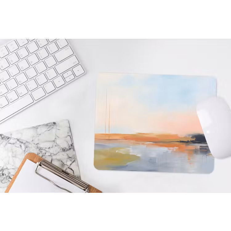 Abstract - Landschap - Horizon - Modern - Kleurrijk muismat rubber klein -witbureau
