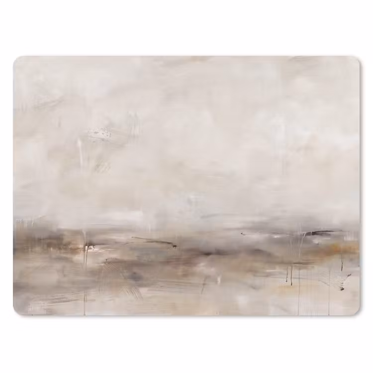 Abstrakt - Landschap - Modern - Beige - Kunst muismat rubber klein -3d