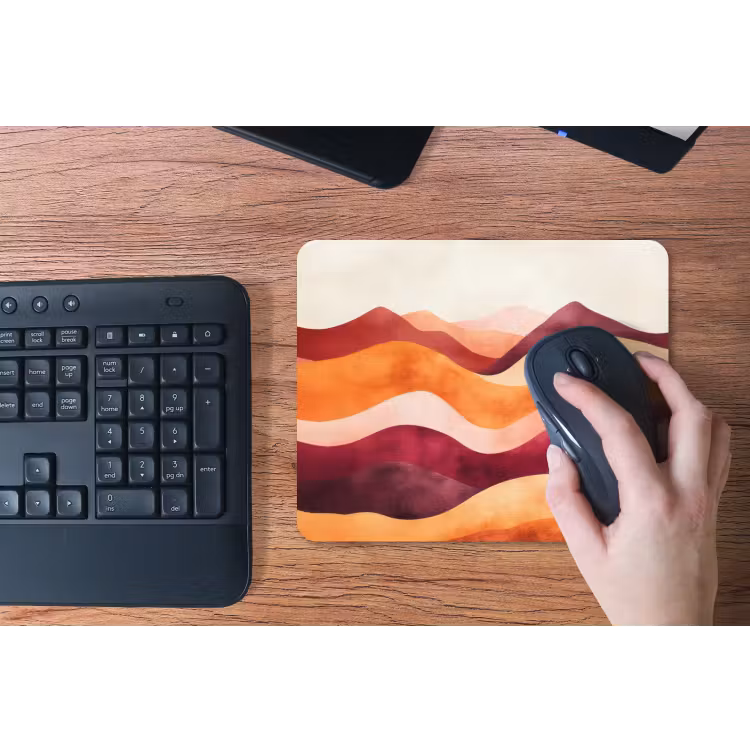 Abstract - Landschap - Golven muismat rubber klein -toetsenbord
