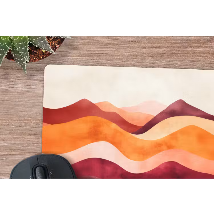 Abstract - Landschap - Golven muismat rubber klein -closeup