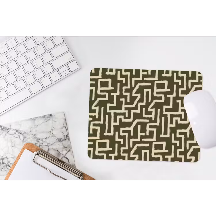 Abstract - Lijnen - Groen muismat rubber klein 262 -witbureau