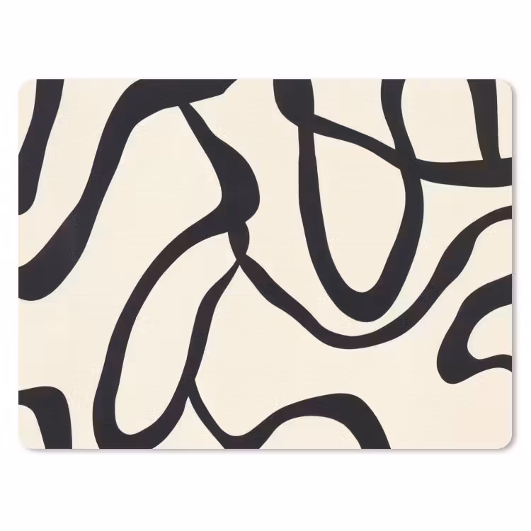 Abstract - Lijnen - Modern - Beige muismat rubber klein -3d