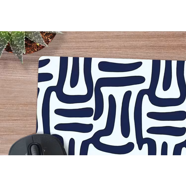 Abstract - Modern - Blauw muismat rubber klein 262 -closeup