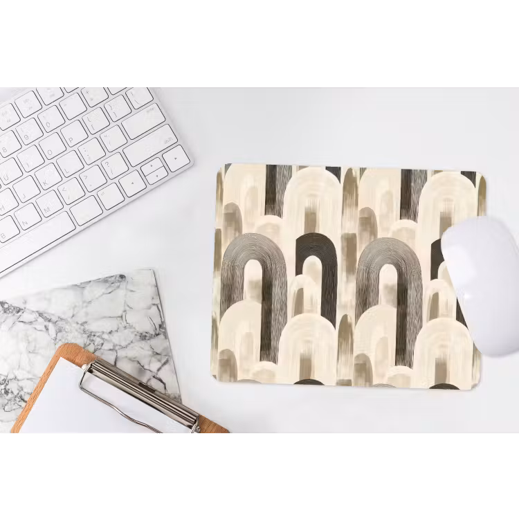 Abstract - Patroon - Bogen muismat rubber klein 262 -witbureau