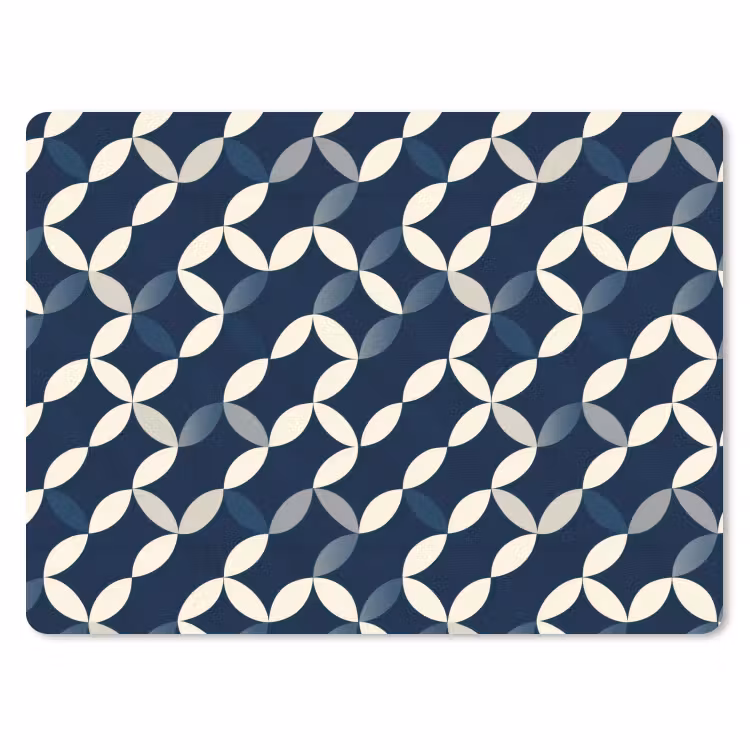 Abstract - Patroon - Blauw muismat rubber klein 262 -3d