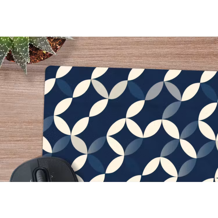 Abstract - Patroon - Blauw muismat rubber klein 262 -closeup