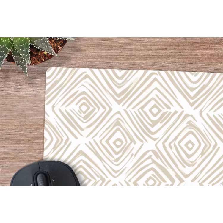 Abstract - Ruit - Beige muismat rubber klein 262 -closeup