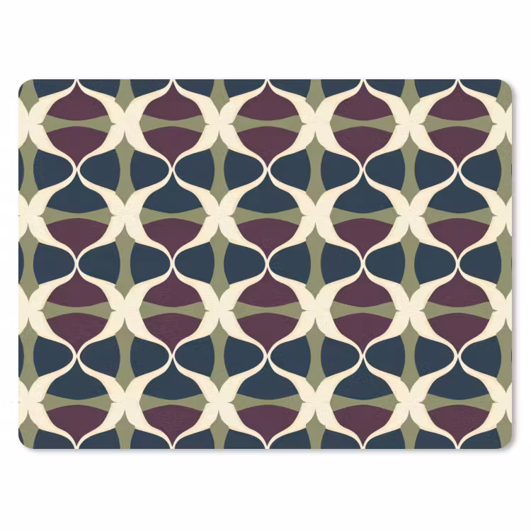 Abstract - Retro - Kleurrijk muismat rubber klein 262 -3d