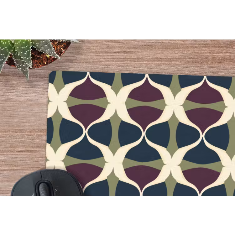 Abstract - Retro - Kleurrijk muismat rubber klein 262 -closeup