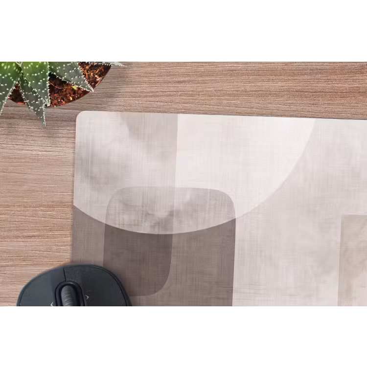 Mouse Pad - Abstract Shapes - Beige - Abstracte vormen - Beige muismat rubber klein
