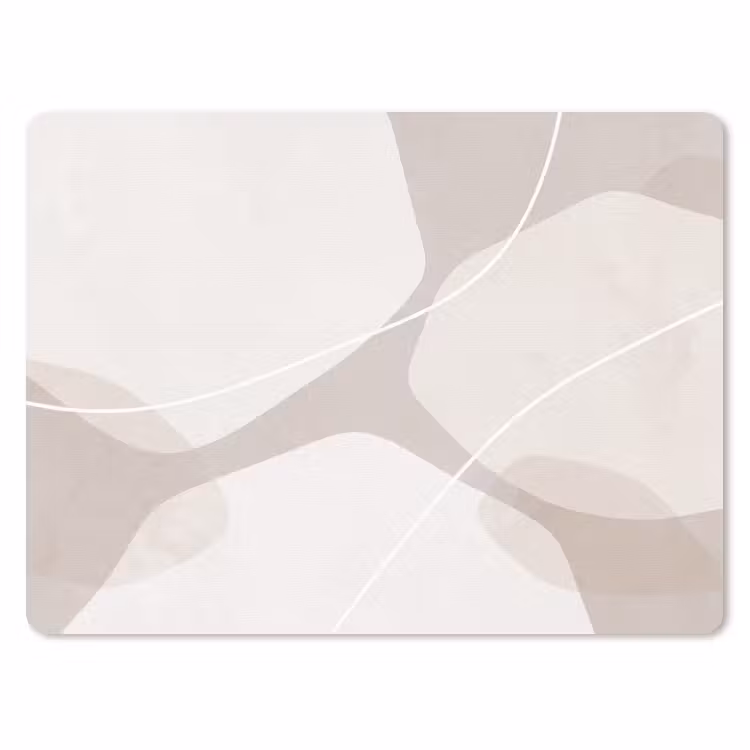Mouse Pad - Abstract - Shapes - Beige - Abstract - Vormen - Beige muismat rubber klein