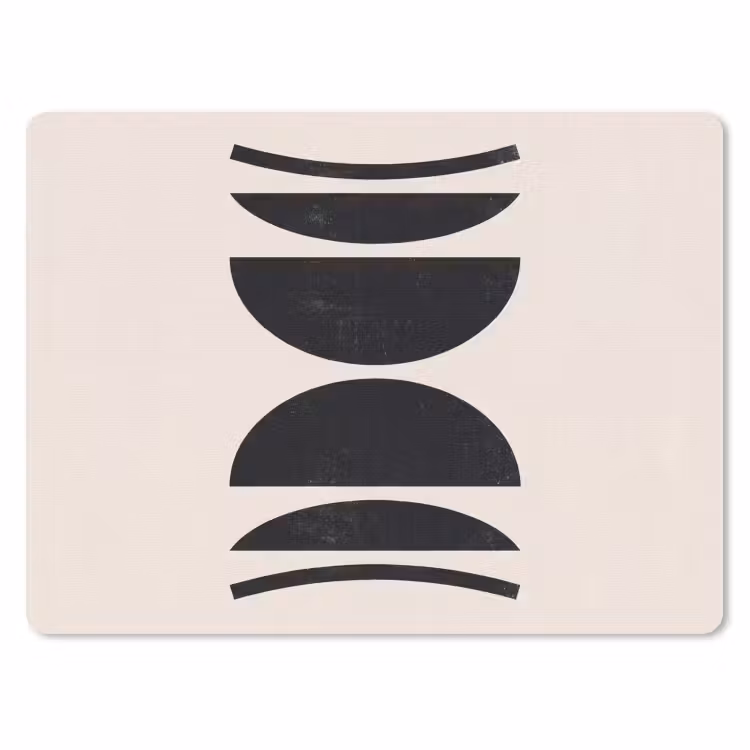 Mouse Pad - Abstract - Shapes - Black - Abstract - Vormen - Zwart muismat rubber klein
