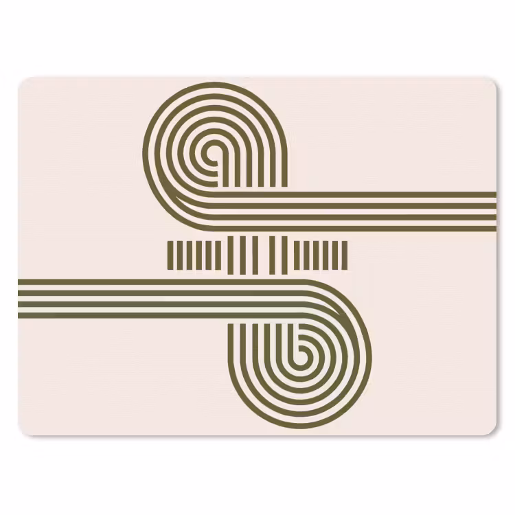 Abstract - Vormen - Modern - Groen muismat rubber klein -3d